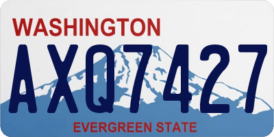 WA license plate AXQ7427