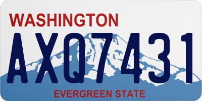 WA license plate AXQ7431