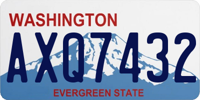 WA license plate AXQ7432