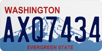 WA license plate AXQ7434