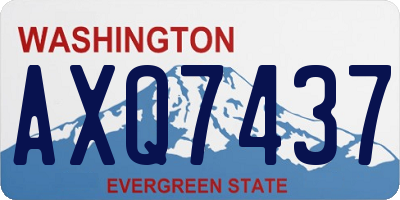 WA license plate AXQ7437