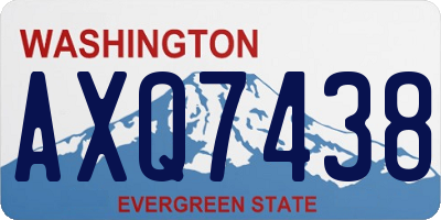 WA license plate AXQ7438