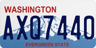 WA license plate AXQ7440