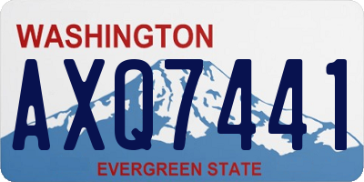 WA license plate AXQ7441