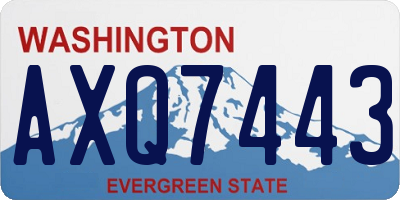 WA license plate AXQ7443