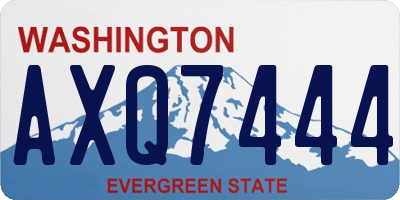 WA license plate AXQ7444