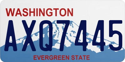 WA license plate AXQ7445
