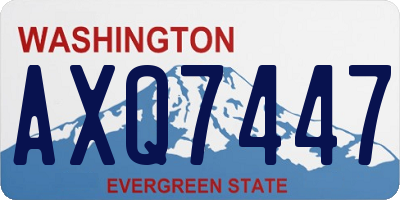 WA license plate AXQ7447