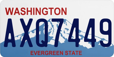 WA license plate AXQ7449