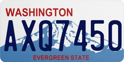 WA license plate AXQ7450