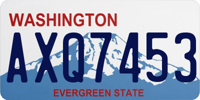 WA license plate AXQ7453