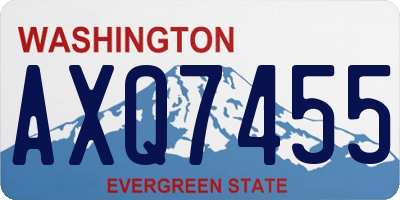 WA license plate AXQ7455