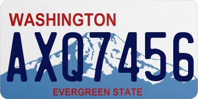 WA license plate AXQ7456