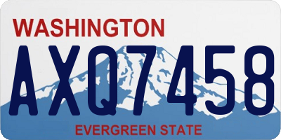 WA license plate AXQ7458