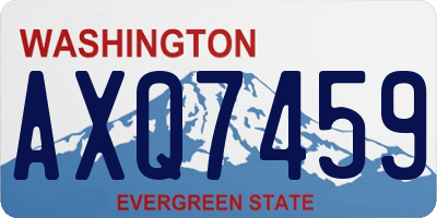 WA license plate AXQ7459