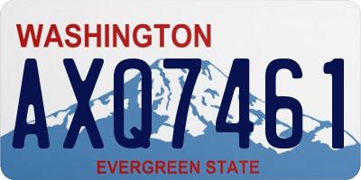 WA license plate AXQ7461