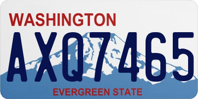 WA license plate AXQ7465