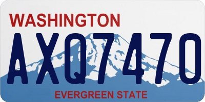 WA license plate AXQ7470
