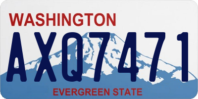 WA license plate AXQ7471