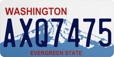 WA license plate AXQ7475
