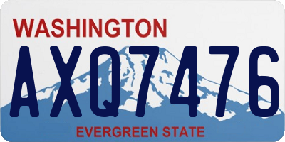 WA license plate AXQ7476