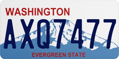 WA license plate AXQ7477