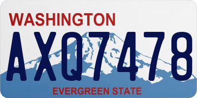 WA license plate AXQ7478