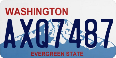 WA license plate AXQ7487