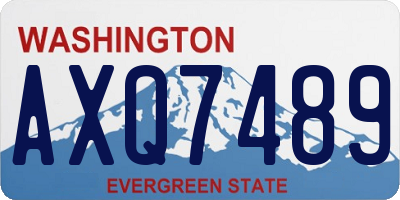 WA license plate AXQ7489