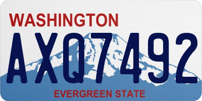 WA license plate AXQ7492