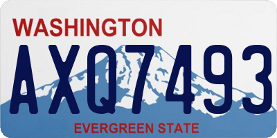 WA license plate AXQ7493