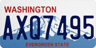 WA license plate AXQ7495