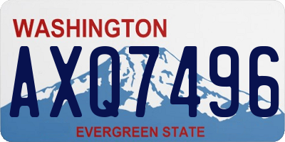 WA license plate AXQ7496