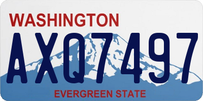 WA license plate AXQ7497