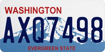 WA license plate AXQ7498