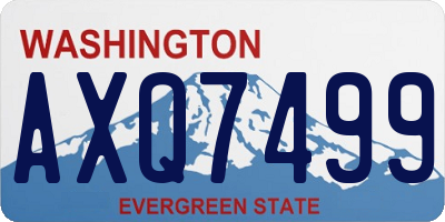 WA license plate AXQ7499