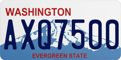 WA license plate AXQ7500
