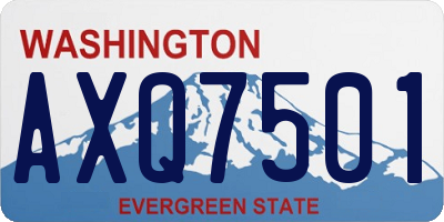 WA license plate AXQ7501