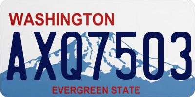 WA license plate AXQ7503