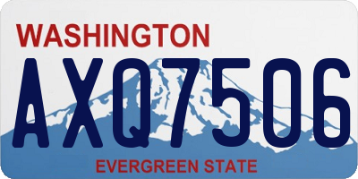 WA license plate AXQ7506
