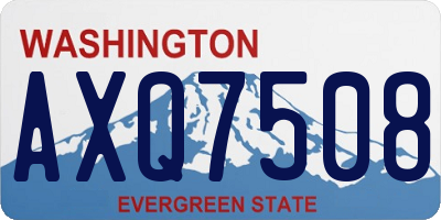 WA license plate AXQ7508