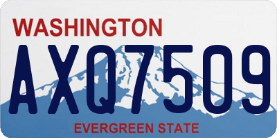 WA license plate AXQ7509