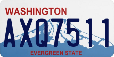 WA license plate AXQ7511