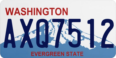 WA license plate AXQ7512