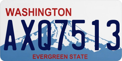 WA license plate AXQ7513