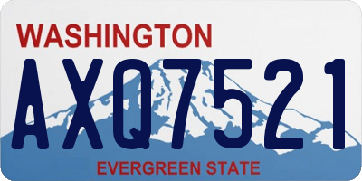 WA license plate AXQ7521