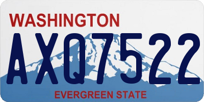 WA license plate AXQ7522