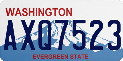 WA license plate AXQ7523