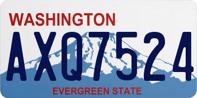 WA license plate AXQ7524
