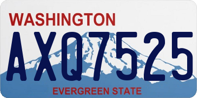 WA license plate AXQ7525